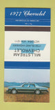 Matchbook Cover - Millstream Chevrolet Victoria BC 1977 30 Strike
