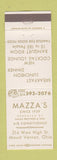 Matchbook Cover - Mazza's Restaurant Mount Vernon OH