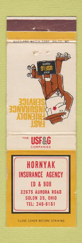 Matchbook Cover - Hornyak Insurance Solon OH