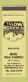 Matchbook Cover - Motel Villa D'Autray Berthierville QC YELLOW