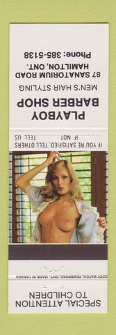 Matchbook Cover - Playboy Barber Shop Hamilton ON pinup