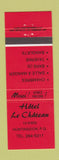 Matchbook Cover - Hotel Le Chateau Huntingdon QC RED