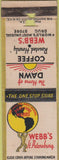 Matchbook Cover - Webb's Drugs Dawn Cofee St Petersburg FL WEAR