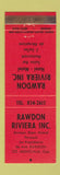 Matchbook Cover - Rawdon Riviera Montcalm QC motel