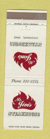 Matchbook Cover - Mr Jim's Steak Cincinnati OH