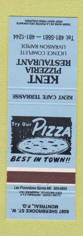 Matchbook Cover - Kent Pizza Montreal QC BLUE