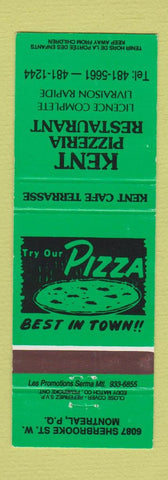 Matchbook Cover - Kent Pizza Montreal QC GREEN