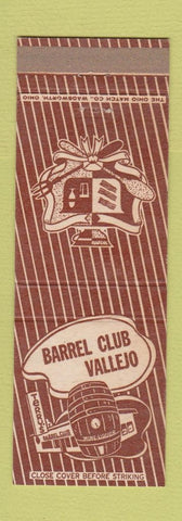 Matchbook Cover - Barrel Club Vallejo CA WEAR