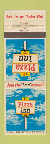 Matchbook Cover - Pizza Inn Morgantown WV Wheeling Parkersburg Washington PA
