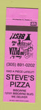 Matchbook Cover - Steve's Pizza