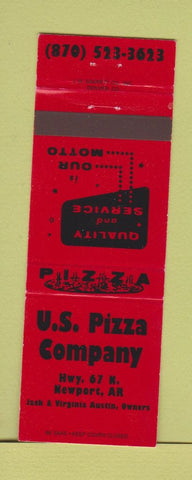 Matchbook Cover - US Pizza Company Newport AR RED