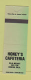 Matchbook Cover - Honey's Cafeteria Duncan OK WEAR