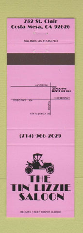 Matchbook Cover - Tin Lizzie Saloon Costa Mesa CA