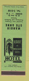 Matchbook Cover - Manoir Ste Anne Quebec QC GREEN