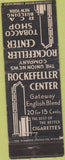 Matchbook Cover - Rockefeller Center RCA Building NYC tobacco