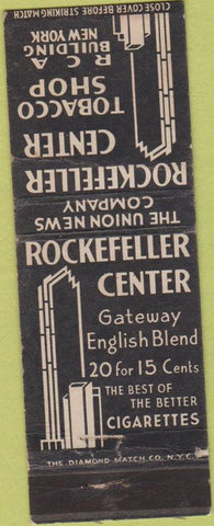 Matchbook Cover - Rockefeller Center RCA Building NYC tobacco