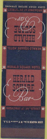 Matchbook Cover - Herald Square Bar New York City SAMPLE