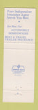 Matchbook Cover - Buschbach Insurance Riverside Oak Lawn IL