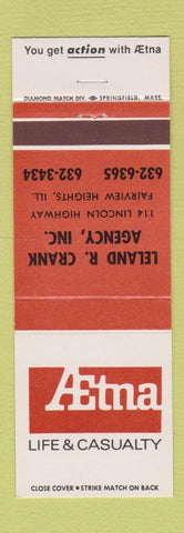 Matchbook Cover - Aetna Insurance Leland Crank Fairview Heights IL