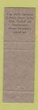 Matchbook Cover - Walter Braman Match Collector Milton MA pinup