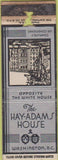 Matchbook Cover - Hay Adams House Washington DC WEAR