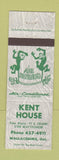 Matchbook Cover - Kent House Wallaceburg ON