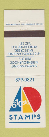 Matchbook Cover - 610 Stamps Landing Vancouver BC Pub