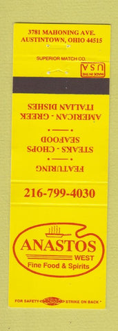 Matchbook Cover - Anastons West Restaurant Austintown OH WEAR