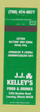 Matchbook Cover - JJ Kelley's Restaurant Lansing IL Irish
