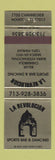 Matchbook Cover - La Revolucion Mexican Sports Bar Houston TX