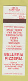 Matchbook Cover - Belleria Pizza Youngstown OH #2 WHITE