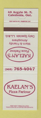 Matchbook Cover - Kaelan's Pizza Spaghetti Caledonia ON