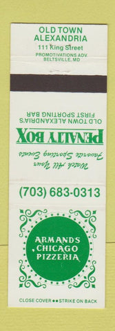 Matchbook Cover - Armand's Chicago Pizza Alexandria VA