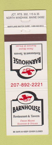 Matchbook Cover - Barnhouse Restaurant Tavern North Windham ME WEAR