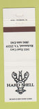 Matchbook Cover - The Hard Shell Richmond VA