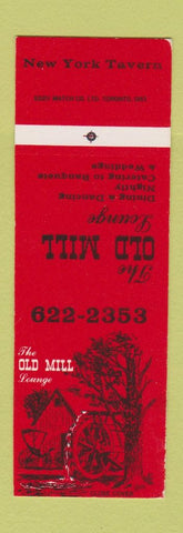 Matchbook Cover - Old Mill Lounge Canada SAMPLE WEAR