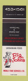 Matchbook Cover - Big John's Mobile Food Service Ukranian Canada SAMPLE