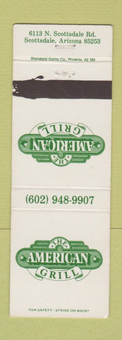 Matchbook Cover - American Grill Scottsdale AZ