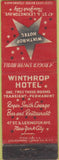 Matchbook Cover - Winthrop Hotel New York City