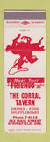 Matchbook Cover - The Corral Tavern Springfield OR Shuffleboard
