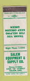 Matchbook Cover - Salem Eqiupment Supply Salem OR WEAR