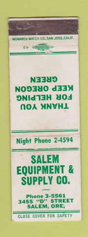 Matchbook Cover - Salem Eqiupment Supply Salem OR WEAR