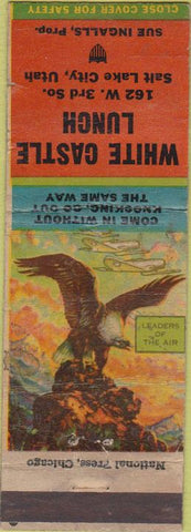 Matchbook Cover - White Castle Lunch Salt Lake City UT WEAR