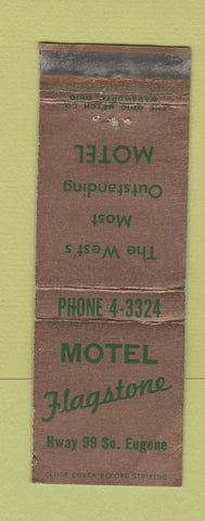 Matchbook Cover - Motel Flagstone Eugene OR WORN