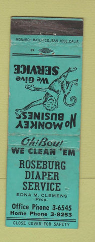 Matchbook Cover - Roseburg Diaper Service OR WEAR