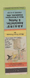 Matchbook Cover - Adairs' Associated Parking oil gas? Roseburg OR hillbilly