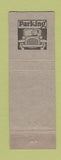 Matchbook Cover - Adairs' Associated Parking oil gas? Roseburg OR hillbilly