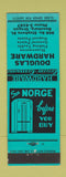Matchbook Cover - Douglas Hardware Roseburg OR Norge Refrigerator