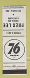 Matchbook Cover - Pres Lee Union oil gas Rosburg OR
