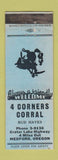 Matchbook Cover - 4 Corners Corral Medford OR